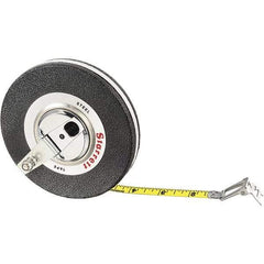 Starrett - 50' x 3/8" Yellow Blade Tape Measure - 1/16" Graduation, L3 Graduation Style, Black Case - Apex Tool & Supply