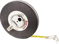Starrett - 98' x 3/8" Yellow Blade Tape Measure - 1mm Graduation, L8 Graduation Style, Black Case - Apex Tool & Supply