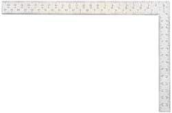 Starrett - 24" Blade Length x 2" Blade Width, 16" Base Length x 1-1/2" Base Width Steel Square - 2 Inch Wide Blade, 1-1/2 Inch Wide Base - Apex Tool & Supply