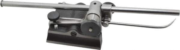 Starrett - 2 Spindle, 9 and 12 Inch Spindle Length, Surface Gage - 3 Inch Long x 2-9/16 Inch Wide Base, Hardened Steel - Apex Tool & Supply