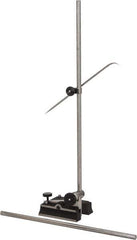 Starrett - 2 Spindle, 12 and 18 Inch Spindle Length, Surface Gage - 3-3/4 Inch Long x 3-3/8 Inch Wide Base, Hardened Steel - Apex Tool & Supply