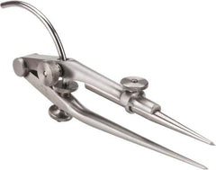 Starrett - 6 Inch Leg, Spring Joint, Steel, Polished, Divider - 8 Inch Max Measurement, 200mm Max Measurement, with Quick Nut Adjustment - Apex Tool & Supply