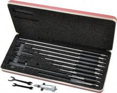 Starrett - 50 to 300mm, Mechanical Inside Micrometer Set - 0.01mm Graduation, Friction Thimble - Apex Tool & Supply
