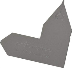 Starrett - 1/64 Inch Radius Gage - Satin Chrome Finish, Stainless Steel - Apex Tool & Supply