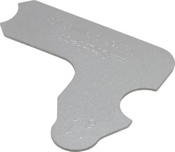Starrett - 11/64 Inch Radius Gage - Satin Chrome Finish, Stainless Steel - Apex Tool & Supply