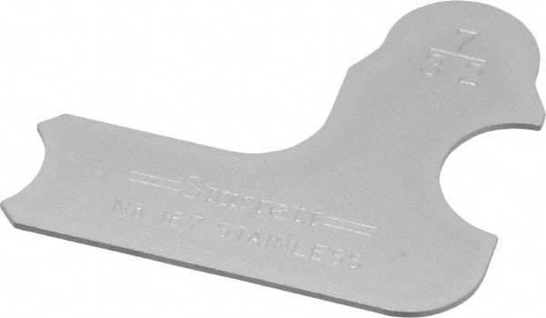 Starrett - 7/32 Inch Radius Gage - Satin Chrome Finish, Stainless Steel - Apex Tool & Supply