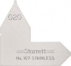 Starrett - Radius Gages Material: Stainless Steel Finish/Coating: Satin Chrome - Apex Tool & Supply