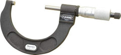 Starrett - 2 to 3" Range, 0.0001" Graduation, Mechanical Outside Micrometer - Ratchet Stop Thimble, Accurate to 0.00005", Digital Counter - Apex Tool & Supply