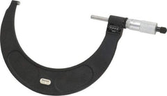 Starrett - 5 to 6" Range, 0.0001" Graduation, Mechanical Outside Micrometer - Ratchet Stop Thimble, Accurate to 0.0001", Digital Counter - Apex Tool & Supply