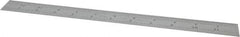 Starrett - 12" Long, 1/64, 1/50, 1/32, 1/10" Graduation, Flexible Steel Rule - 3R Graduation Style, 1" Wide, Silver, Satin Chrome Finish - Apex Tool & Supply