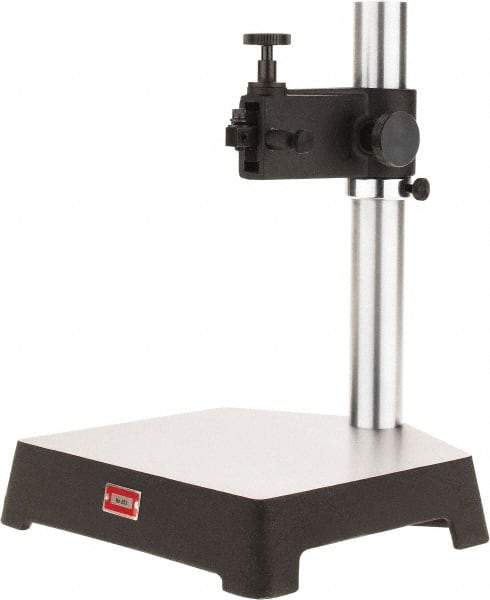 Starrett - Cast Iron (Base), Rectangular Base, Comparator Gage Stand - 13-21/32" High, 10-3/32" Base Length x 9-39/64" Base Width x 2-5/32" Base Height, Includes Holder - Apex Tool & Supply