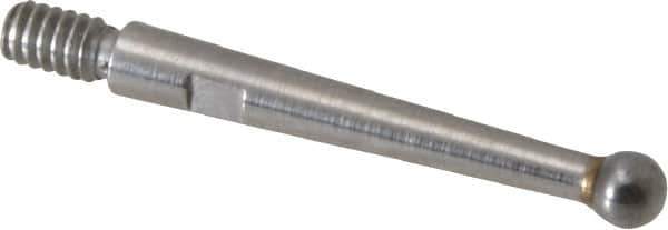 Starrett - 2mm Ball Diam, Carbide, Ball Test Indicator Contact Point - 5/8" Contact Point Length, Use with Starrett 708MAZ, 708MACZ, 709MAZ & 709MACZ Dial Test Indicators - Apex Tool & Supply