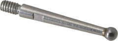 Starrett - 2mm Ball Diam, Carbide, Ball Test Indicator Contact Point - 5/8" Contact Point Length, Use with Starrett 708MAZ, 708MACZ, 709MAZ & 709MACZ Dial Test Indicators - Apex Tool & Supply