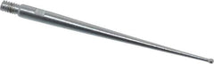 Starrett - 0.8mm Ball Diam, Steel, Ball Test Indicator Contact Point - 1-5/16" Contact Point Length, Use with Starrett 811 & 811M Dial Test Indicators - Apex Tool & Supply