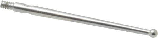 Starrett - 2mm Ball Diam, Steel, Ball Test Indicator Contact Point - 1-5/16" Contact Point Length, Use with Starrett 811 & 811M Dial Test Indicators - Apex Tool & Supply