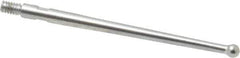 Starrett - 2mm Ball Diam, Steel, Ball Test Indicator Contact Point - 1-5/16" Contact Point Length, Use with Starrett 811 & 811M Dial Test Indicators - Apex Tool & Supply