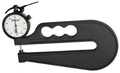 Starrett - 0 to 10mm Measurement, 0.01mm Graduation, 2-1/2 Inch Throat Depth, Dial Thickness Gage - 2-1/4 Inch Dial Diameter - Apex Tool & Supply