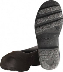 Winter Walking - Men's L (Women's M) Chemical Resistant Overshoes - 4" High, Plain Toe, Nonslip Sole, Polyurethane Upper, Black - Apex Tool & Supply
