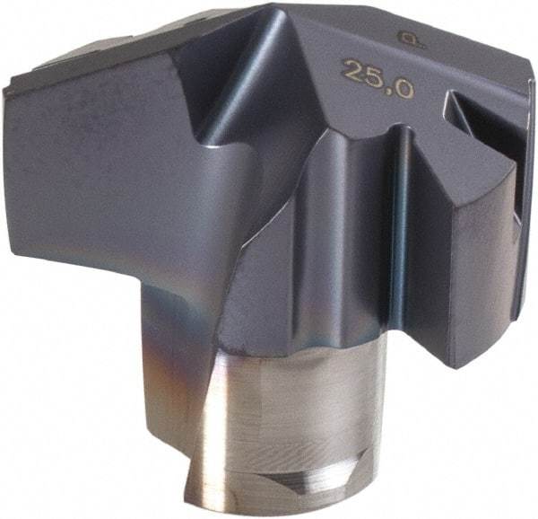 Iscar - Series ICP, 0.984" Diam Grade IC908 140° Replaceable Drill Tip - Carbide, TiAlN/TiN Finish, 25 Seat Size - Apex Tool & Supply