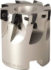 Seco - 10 Inserts, 40mm Cut Diam, 16mm Arbor Diam, 5mm Max Depth of Cut, Indexable Square-Shoulder Face Mill - 90° Lead Angle, 35mm High, XO.. 0602 Insert Compatibility, Through Coolant, Series Nano Turbo - Apex Tool & Supply