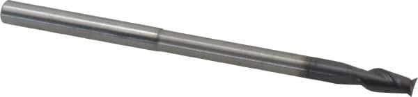 Accupro - 6mm, 12mm LOC, 6mm Shank Diam, 100mm OAL, 2 Flute, Solid Carbide Square End Mill - Single End, AlTiN Finish, Spiral Flute, 40° Helix, Centercutting, Right Hand Cut, Right Hand Flute - Apex Tool & Supply