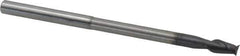 Accupro - 6mm, 12mm LOC, 6mm Shank Diam, 100mm OAL, 2 Flute, Solid Carbide Square End Mill - Single End, AlTiN Finish, Spiral Flute, 40° Helix, Centercutting, Right Hand Cut, Right Hand Flute - Apex Tool & Supply