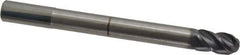 Accupro - 12mm Diam, 22mm LOC, 4 Flute Solid Carbide Ball End Mill - AlTiN Finish, Single End, 130mm OAL, 12mm Shank Diam, Spiral Flute - Apex Tool & Supply