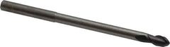 Accupro - 3/16" Diam, 3/8" LOC, 2 Flute Solid Carbide Ball End Mill - AlTiN Finish, Single End, 3" OAL, 3/16" Shank Diam, Spiral Flute - Apex Tool & Supply