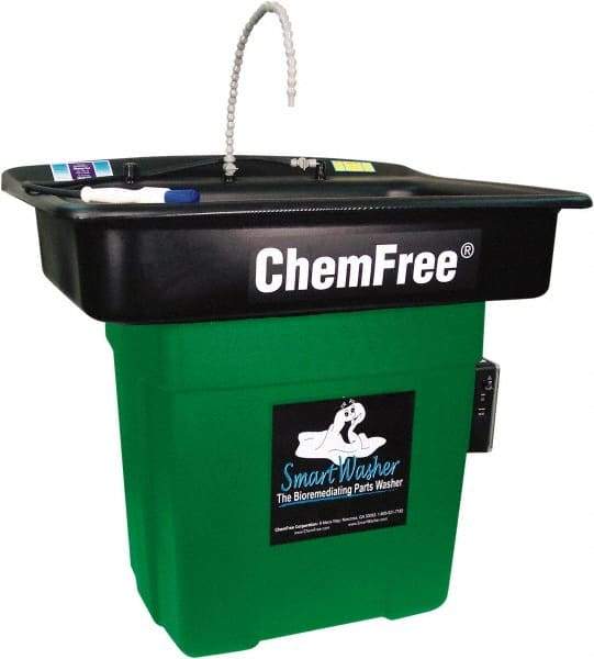 CRC - Free Standing Water-Based Parts Washer - 25 Gal Max Operating Capacity, Plastic Tank, 17" Long x 28" Wide, 110 Input Volts - Apex Tool & Supply