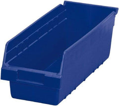 Akro-Mils - 17-7/8" Deep, Blue Polymer Hopper Shelf Bin - 6" High x 6-5/8" Wide x 17-7/8" Long - Apex Tool & Supply
