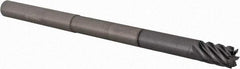 Accupro - 3/8", 1/2" LOC, 3/8" Shank Diam, 6" OAL, 7 Flute, Solid Carbide Square End Mill - Single End, nACRo Finish, Spiral Flute, 37.50° Helix, Centercutting, Right Hand Cut, Right Hand Flute - Apex Tool & Supply