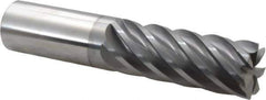 Accupro - 1", 7 Flute, Single End, Solid Carbide, 0.03" Corner Radius End Mill - 5" OAL, 37° Helix, Right Hand Flute, 2-5/8" LOC, Right Hand Cut - Apex Tool & Supply