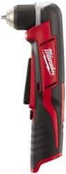 Milwaukee Tool - 12 Volt 3/8" Chuck Right Angle Handle Cordless Drill - 0-800 RPM, Keyless Chuck, Reversible, Lithium-Ion Batteries Not Included - Apex Tool & Supply
