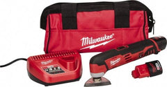 Milwaukee Tool - 12 Volt, Cordless Multi Tool Kit - 5,000 to 20,000 RPM, Battery Included - Apex Tool & Supply