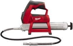 Milwaukee Tool - 8,000 Max psi, Flexible Battery-Operated Grease Gun - 14 oz (Cartridge) & 16 oz (Bulk) Capacity, 1/8 Thread Outlet, 3-Way, Bulk, Cartridge & Suction Fill, Includes Grease Coupler - Apex Tool & Supply