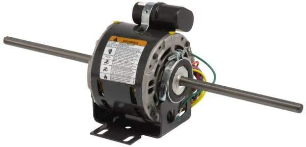 US Motors - 1/6 hp, OPAO Enclosure, Auto Thermal Protection, 1,075 RPM, 115 Volt, 60 Hz, Single Phase Permanent Split Capacitor (PSC) Motor - Size 48YZ Frame, Stud Mount, 3 Speed, Sleeve Bearings, 2.9 Full Load Amps, A Class Insulation, CCW Lead End - Apex Tool & Supply