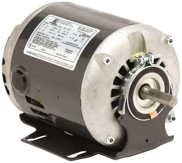 US Motors - 1/3 hp, ODP Enclosure, Auto Thermal Protection, 1,725 RPM, 115/208-230 Volt, 60 Hz, Industrial Electric AC/DC Motor - Size 56 Frame, Resilient Base Mount, 1 Speed, Ball Bearings, 6.8/3.1-3.4 Full Load Amps, B Class Insulation, Reversible - Apex Tool & Supply