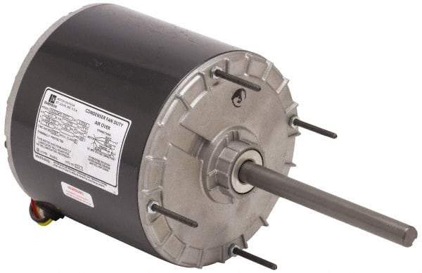 US Motors - 1/2 hp, OAO Enclosure, Auto Thermal Protection, 825 RPM, 208/230 Volt, 60 Hz, Single Phase Permanent Split Capacitor (PSC) Motor - Size 56Z Frame, Stud/Band Mount, 1 Speed, Ball Bearings, 3.6 Full Load Amps, B Class Insulation, Reversible - Apex Tool & Supply