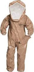 Dupont - Size S, Tan, Chemical Encapsulated Suit - No Pockets - Apex Tool & Supply