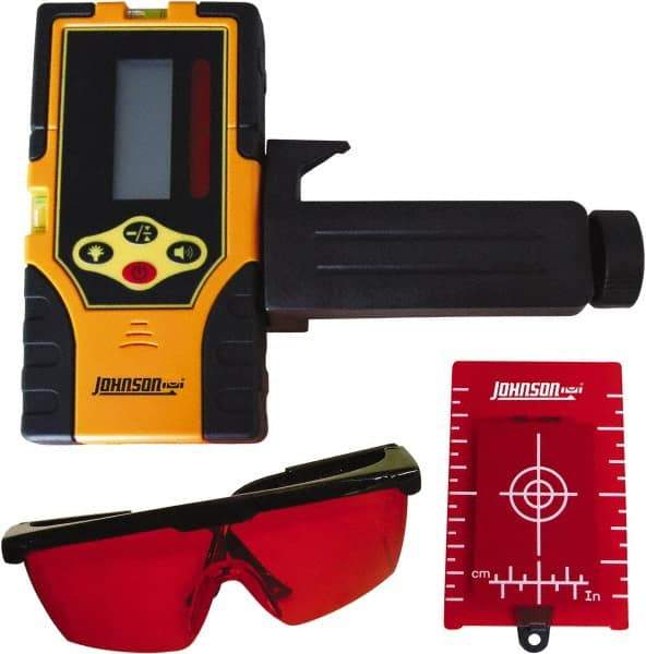 Johnson Level & Tool - Laser Level 9 V Battery, Laser Detector - Use With Red Beam Rotary Laser - Apex Tool & Supply