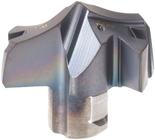 Iscar - Series HCP-IQ, 12.7mm Diam Grade IC908 Replaceable Drill Tip - Carbide, TiAlN/TiN Finish, 12 Seat Size - Apex Tool & Supply