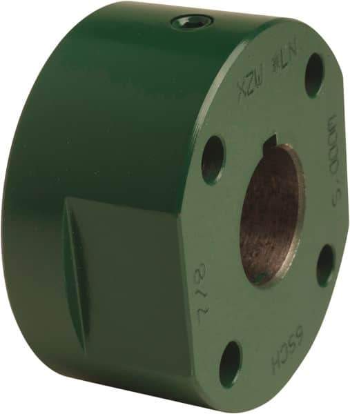 TB Wood's - 1-5/8 to 7/8" Bore, 3/16" x 3/32" Keyway Width x Depth, 2-13/16" Hub, 7 Flexible Coupling Hub - 2-13/16" OD, 1-15/32" OAL, Cast Iron, Order 2 Hubs, 2 Flanges & 1 Sleeve for Complete Coupling - Apex Tool & Supply