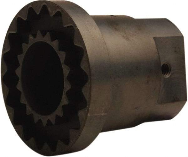 TB Wood's - 1" Bore, 1/4" x 1/8" Keyway Width x Depth, 2.46" Hub, 4 Flexible Coupling Hub & Flange - 2.46" OD, 2-1/2" OAL, Sintered Steel, Order 2 Hubs, 2 Flanges & 1 Sleeve for Complete Coupling - Apex Tool & Supply