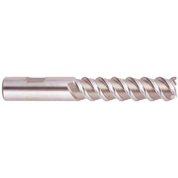 Regal Cutting Tools - 1/2", 2" LOC, 1/2" Shank Diam, 4" OAL, 3 Flute, Cobalt Square End Mill - Single End, Uncoated, Spiral Flute, 60° Helix, Centercutting, Right Hand Cut, Right Hand Flute - Apex Tool & Supply