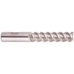 Regal Cutting Tools - 1/2", 2" LOC, 1/2" Shank Diam, 4" OAL, 3 Flute, Cobalt Square End Mill - Single End, Uncoated, Spiral Flute, 60° Helix, Centercutting, Right Hand Cut, Right Hand Flute - Apex Tool & Supply