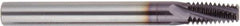 Regal Cutting Tools - 1/4-18, 3/8-18 NPTF, 0.305" Cutting Diam, 4 Flute, Solid Carbide Helical Flute Thread Mill - Internal/External Thread, 5/8" LOC, 3" OAL - Apex Tool & Supply