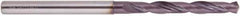 National Twist Drill - Letter Q 140° Solid Carbide Jobber Drill - AlTiN Finish, Right Hand Cut, Spiral Flute, Straight Shank, 5" OAL - Apex Tool & Supply