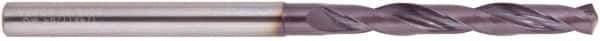 National Twist Drill - 4.8mm 140° Solid Carbide Jobber Drill - AlTiN Finish, Right Hand Cut, Spiral Flute, Straight Shank, 82mm OAL - Apex Tool & Supply