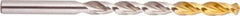 National Twist Drill - 25/64" 130° Cobalt Jobber Drill - TiN Finish, Right Hand Cut, Spiral Flute, Straight Shank, 5-1/8" OAL - Apex Tool & Supply