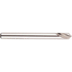National Twist Drill - 1/4" Body Diam, 90°, 2-3/4" OAL, Cobalt Spotting Drill - Apex Tool & Supply